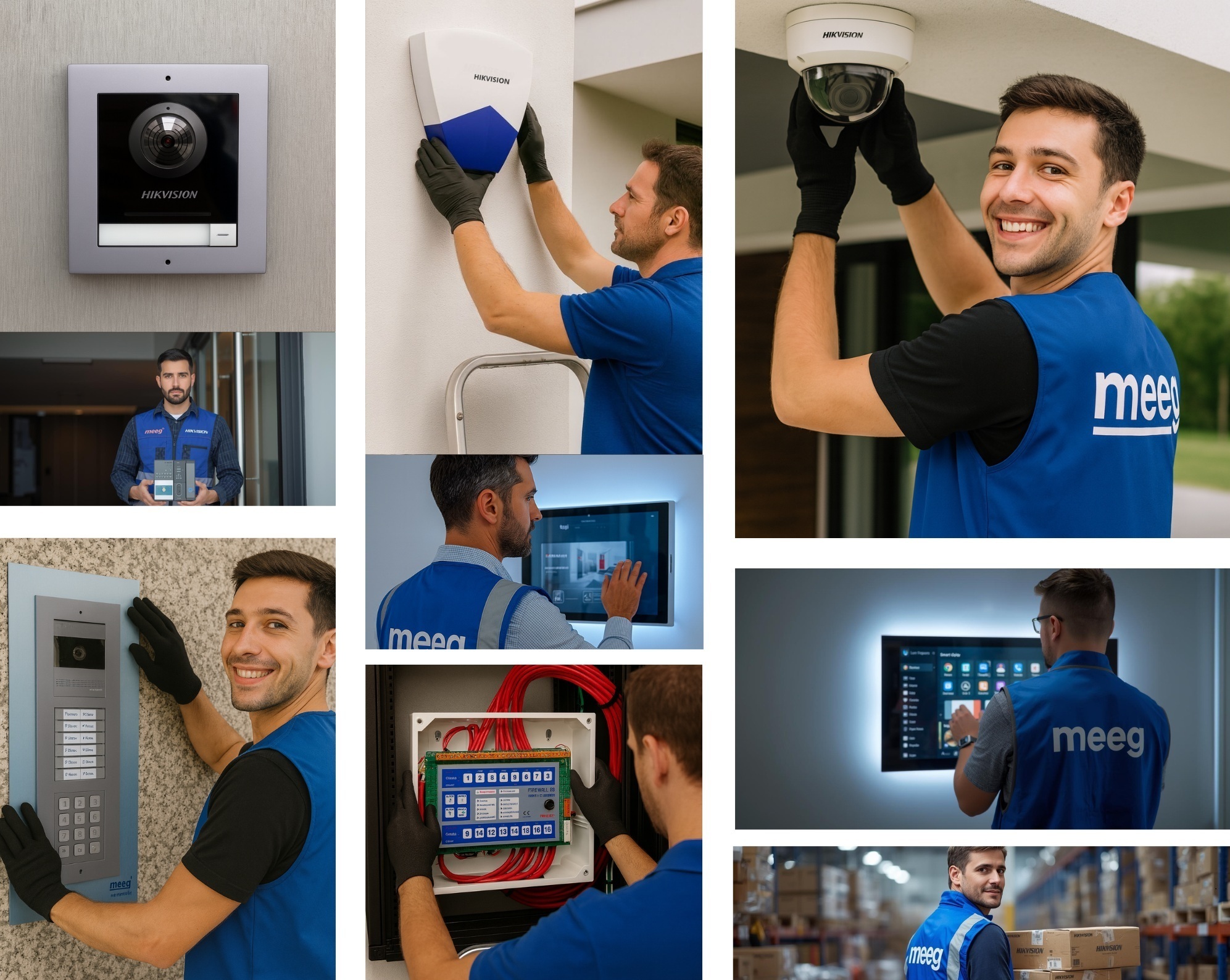 Instalações de câmaras, videoporteiros, domótica e alarmes pela equipa meeg